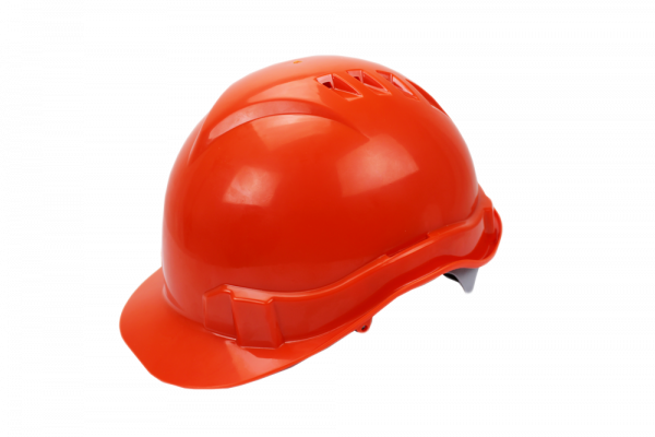 Каска будівельна помаранчева посилена