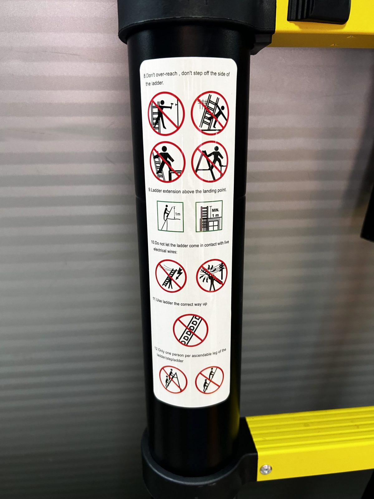 Драбина телескопічна GTM 1x13 алюмінієва (3.8 м) – зручність та міцність для висотних робіт - Зображення 3