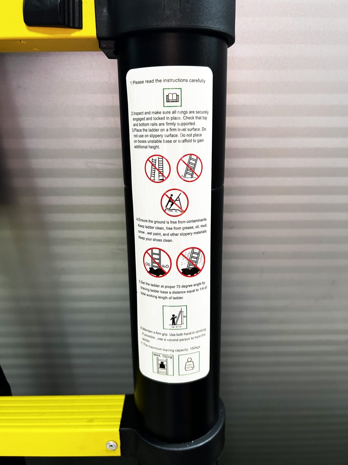 Драбина телескопічна GTM 1x13 алюмінієва (3.8 м) – зручність та міцність для висотних робіт - Зображення 4