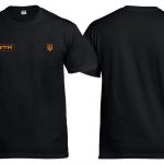 Футболка ХБ чорна розмір M з логотипом GTM