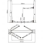 Підйомник автомобільний 2-х стійковий 4т 220В GTM QJY240C – зручність і безпека при ремонті авто - Зображення 2