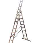 Драбина алюмінієва трисекційна GTM KME310 3x10 сходинок 2.72-6.5м (KME310) – зручність і безпека при роботі на висоті