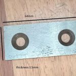 Міцний Металевий Ніж для Садового Подрібнювача DS2800/45 та DS2500/40 (2 шт.) 64x25.5x3.5 мм з Високою Зносостійкістю