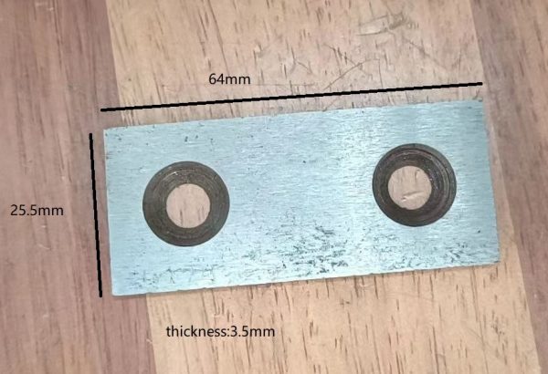 Міцний Металевий Ніж для Садового Подрібнювача DS2800/45 та DS2500/40 (2 шт.) 64x25.5x3.5 мм з Високою Зносостійкістю