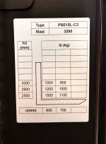 Штабелер електричний самохідний GTM PSE15L-C2 3200 з вантажопідйомністю 1.5т та висотою підйому 3.2м акумулятор 24В/75Ah