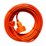 Яскравий Подовжувач ПВС для Надійного Живлення 1 Гніздо з Заземленням 10м 3x1.5 мм² 3.5 кВт Помаранчевий