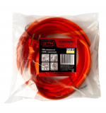Яскравий Подовжувач ПВС для Надійного Живлення 1 Гніздо з Заземленням 10м 3×1.5 мм² 3.5 кВт Помаранчевий