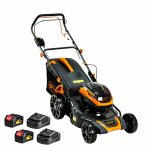 Акумуляторна Газонокосарка BLM48H-SP 2x18В Самохідна 48см із Двома АКБ 4Аг та Зарядними Пристроями