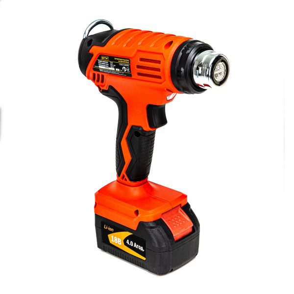 Акумуляторна Термоповітродувка Фен GTM HGC18/550 18В з Регулюванням Температури 350/550°C та Потоком 160/200 л/хв