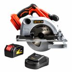 Акумуляторна Циркулярна Пила GTM CS18/165BL 18В з Безщітковим Двигуном та Глибиною Пропилу 55 мм