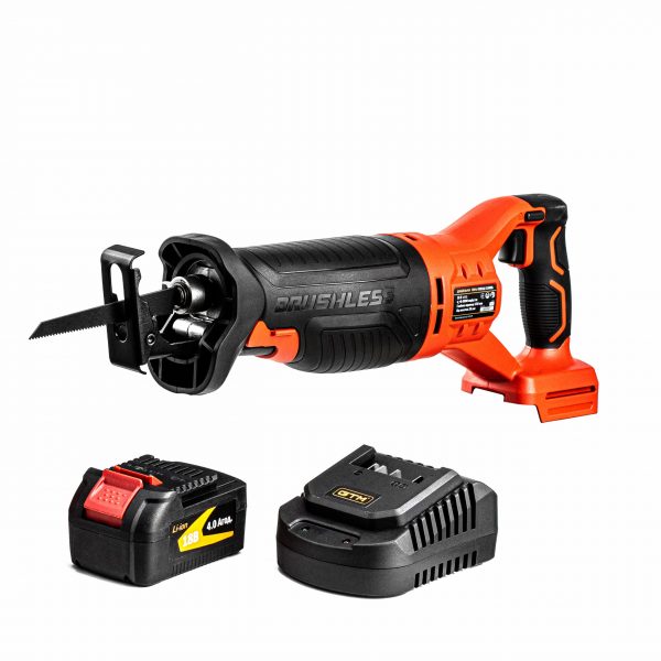 Акумуляторна Шабельна Пила GTM RS18/150BL 18В з Безщітковим Двигуном та Швидкою Заміною Полотна