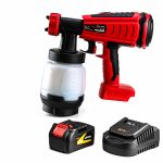 Акумуляторний Фарбопульт GTM SG18/700BL 18В з Безщітковим Двигуном, 800мл Резервуаром і 2 Соплами 1.5/2.5мм для Професійного Фарбування