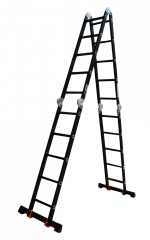 Посилена Драбина-Трансформер GTM KMP405A 4x5 1.45-5.75м з Авіаційного Алюмінію та Протиковзкими Ніжками