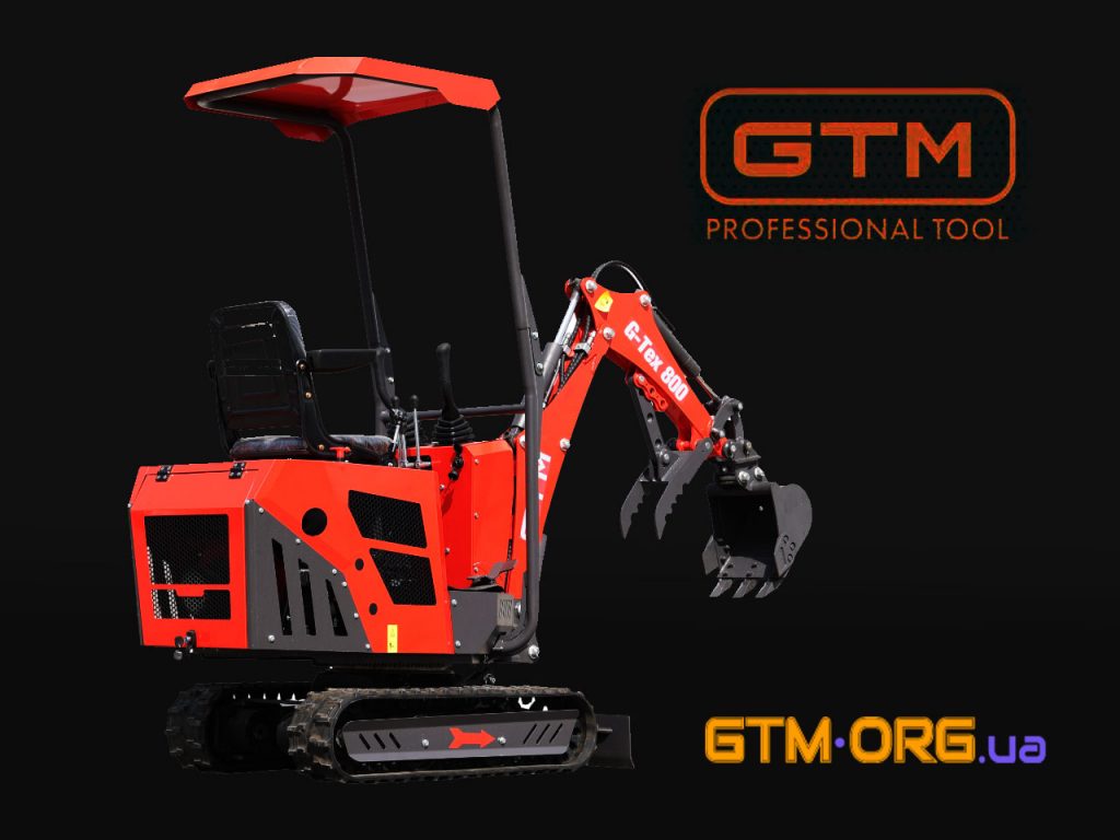 Гусеничний міні-екскаватор GTM G-Tex 800: Компактність і потужність для ваших завдань