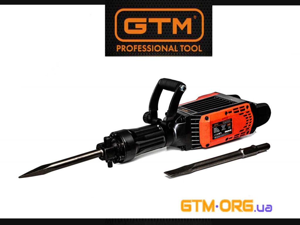 Електромолоток GTM DH45/1600HD 1600 Вт з SDS-HEX 30 та Силою Удару 45 Дж — Потужний Інструмент для Відбійних Робіт