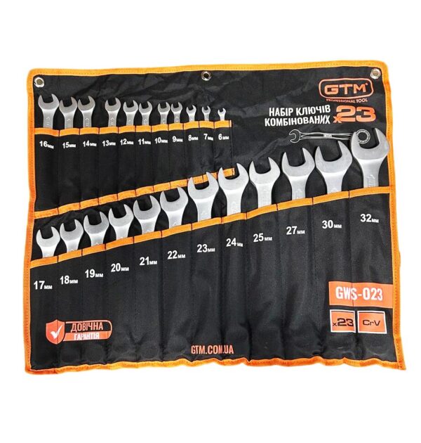 Набір ключів комбінований GTM GWS-023 6-32мм на 23 одиниці чохол