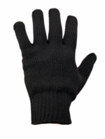 Рукавички трикотажні чорні ТМ GTM LUX помаранчева ПВХ крапка розмір 10 - Зображення 2