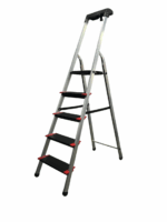 Стремянка на 5 сходинок GTM KMH0105BP верх.сх. 1.09м сходинки 13см. анодований алюміній