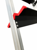 Стремянка на 4 сходинки алюмінієва драбина GTM KMH0104BP верх.сх. 0.86м сходинки 13см. анодований алюміній - Зображення 5