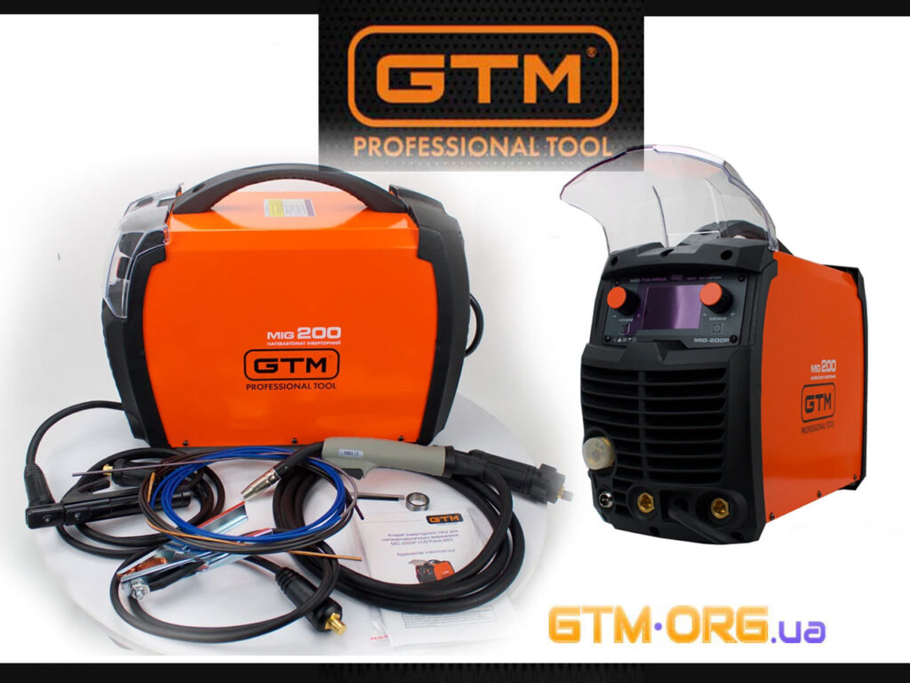 Напівавтомат зварювальний GTM MIG-200SP LCD 200A 220В Double puls УЦ1