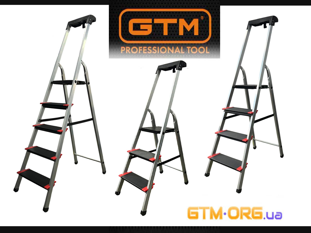 Алюмінієві стремянки GTM анодований алюміній – надійність і комфорт для дому та роботи