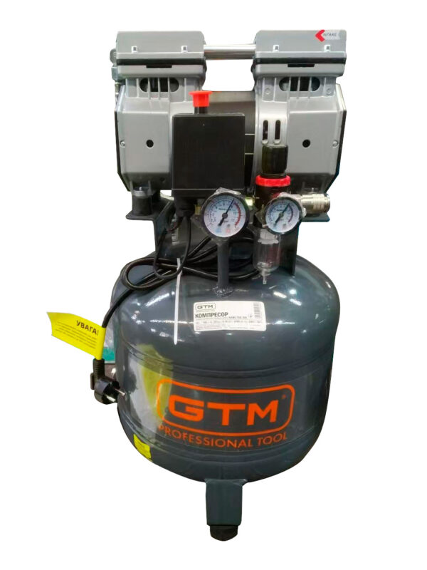 Компресор рес-50л 400/300л/хв 2,2кВт 10бар 220В 2 циліндри GTM KCH2070A-50L безмасляний