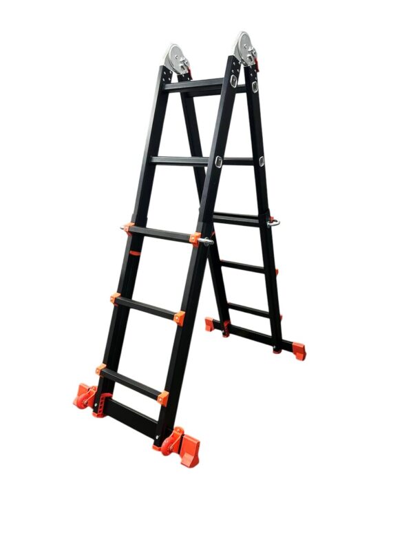 Драбина-телескоп розкладна із анодованого алюмінію драбина-трансформер GTM KMP403D 0.87-2.9м