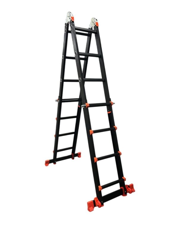 Драбина-телескоп розкладна із анодованого алюмінію GTM KMP404D 1.14-4.0м