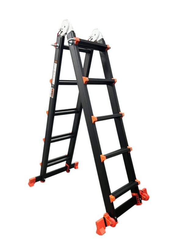 Драбина-телескоп розкладна із анодованого алюмінію GTM KMP405D 1.4-5.15м