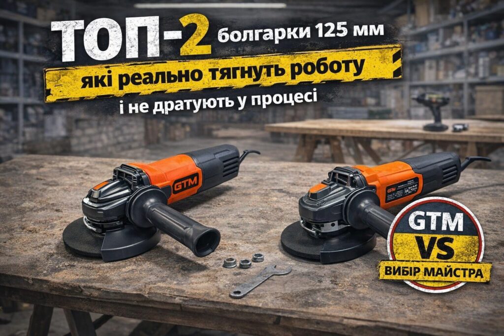 Кутові Шліфмашини GTM 125 мм: AGK125/1400VSH та AGK125/1300BLH