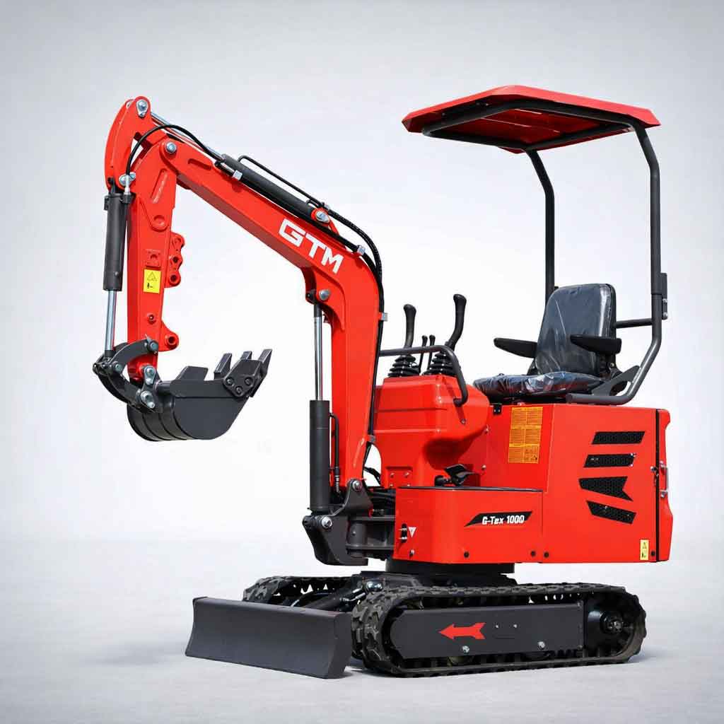 33794-103882-367765682028129 Мініекскаватор гусеничний GTM G-Tex 1000 дизель 10.2к.с 1.76м глибина копання 1000кг