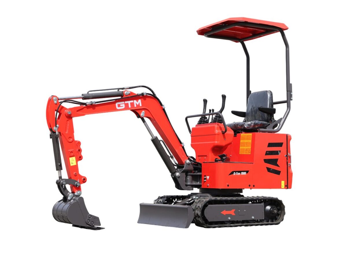 Мініекскаватор гусеничний GTM G-Tex 1000 дизель 10.2к.с 1.76м глибина копання 1000кг
