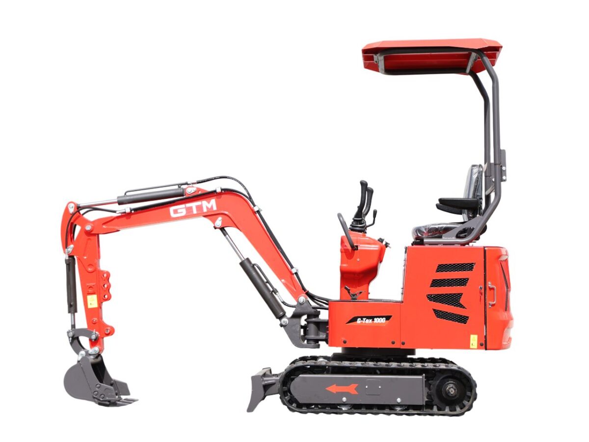 Мініекскаватор гусеничний GTM G-Tex 1000 дизель 10.2к.с 1.76м глибина копання 1000кг