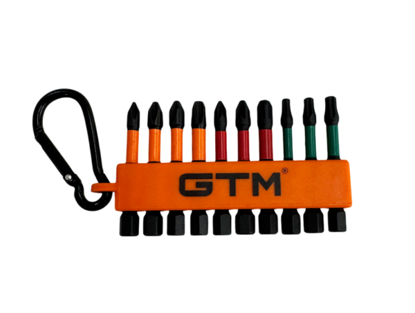 Набір біт ударних GTM SBK-10 10шт 50мм з карабіном