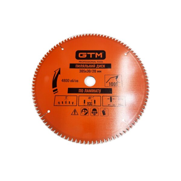 Диск пиляльний GTM SBL-305100 305*30*z=100 по ламінату