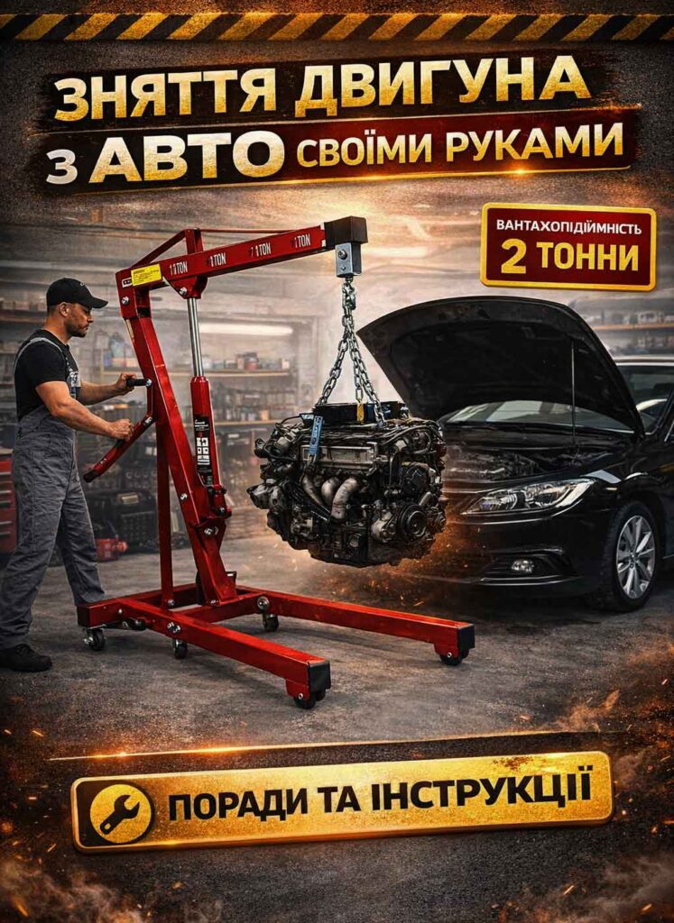 Кран гідравлічний GTM Т32002X-GS підкатний складний 2т для зняття двигуна: поради та інструкції