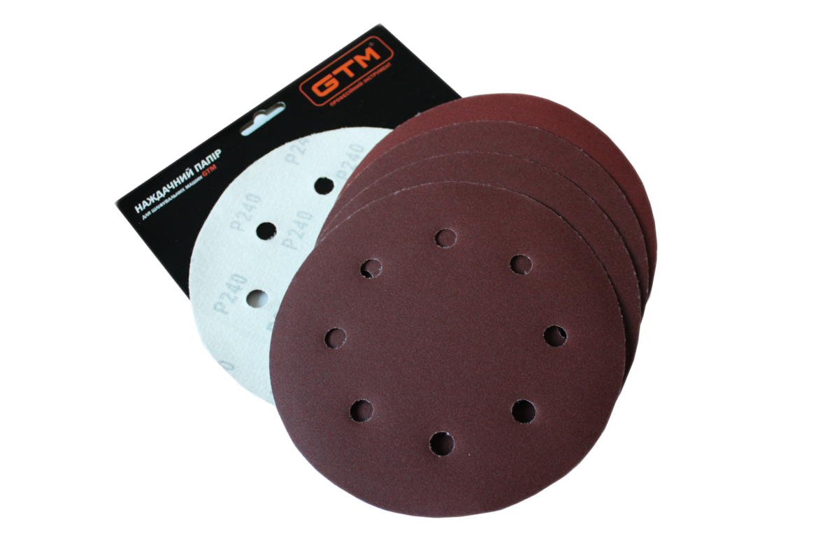 Круг шліфувальний 180мм Р-100 липучка шліфкруг для шліфмашини GTM SZS-180L (жираф) - Зображення 4