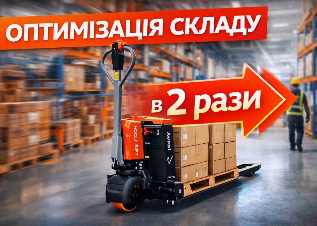 Оптимізація складу: як електричні візки прискорюють обробку вантажів у 2 рази