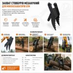 Захват стовбурів механічний для мініекскаваторів GTM