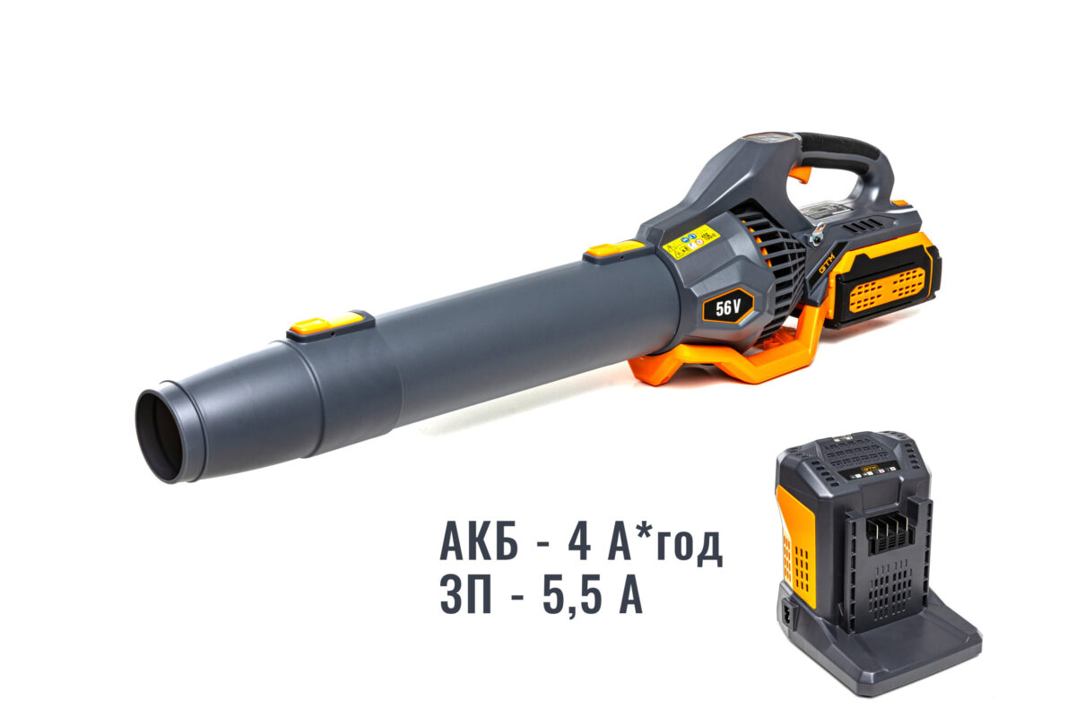 Акумкляторна повітродувка GTM AB56/1374BL-4Ah KIT 56В 1374м3/год 4А*год + зарядний пристрій - Зображення 5