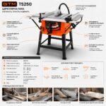 Циркулярна пила TS250 інфографіка