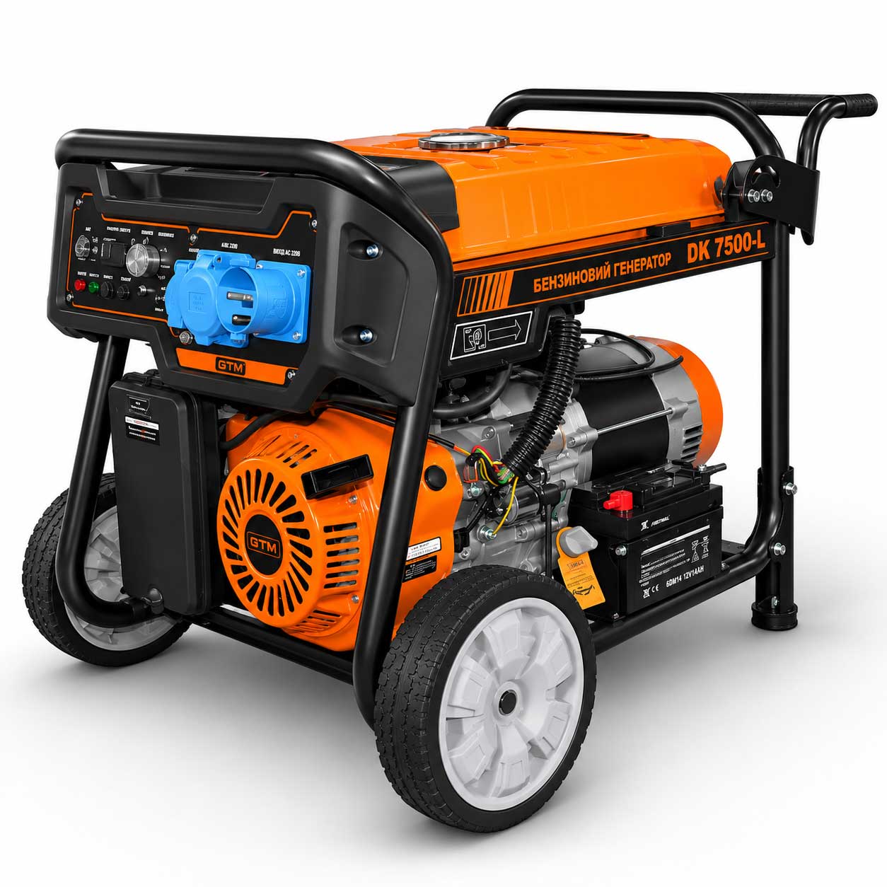 DK7500-L Генераторна установка генератор GTM DK7500-L 7.5кВт(макс)/7.0кВт бензин АВР вбудовано