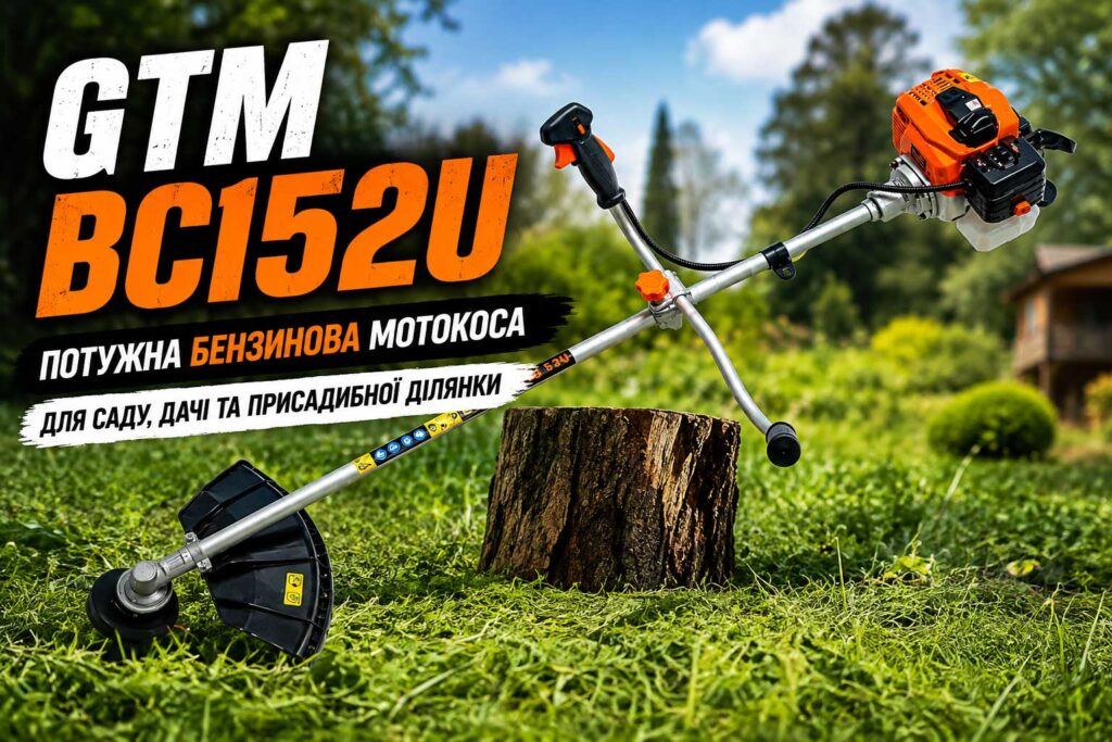 GTM BCI52U: потужна бензинова мотокоса для саду, дачі та присадибної ділянки