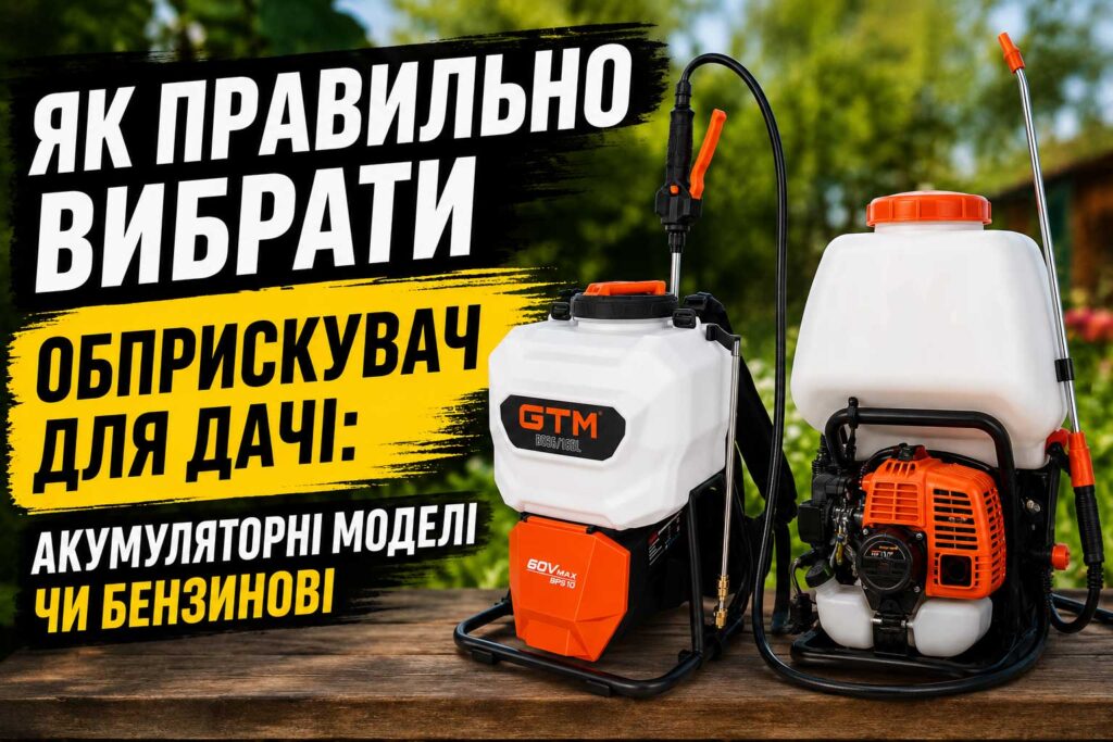 Як правильно вибрати обприскувач для дачі: акумуляторні моделі чи бензинові