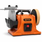 Верстат заточувальний 200мм 150Вт GTM SCM8082 200x40x12.7 шкіра 200x30 230В