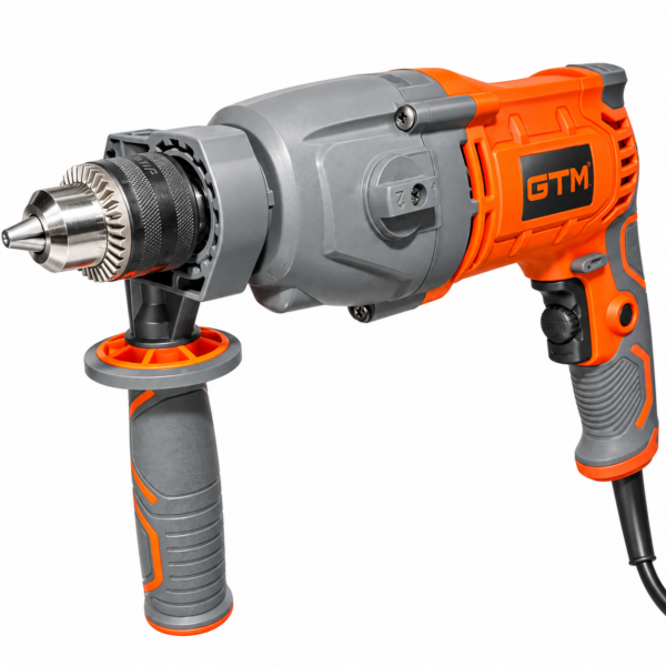 Дриль ударний GTM DI20/1200DS 1200Вт 2шв. 0-2800об/хв патрон 13мм 13/20/40мм