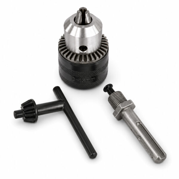 Патрон GTM 3-13мм 1/2" з ключем + з перехідником під SDS+