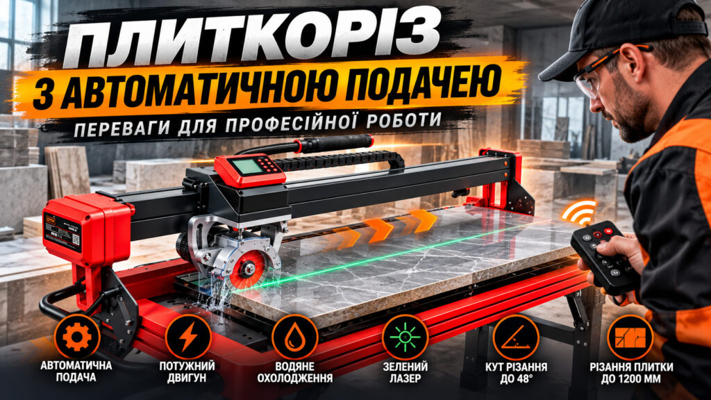 Плиткоріз з автоматичною подачею: переваги для професійної роботи